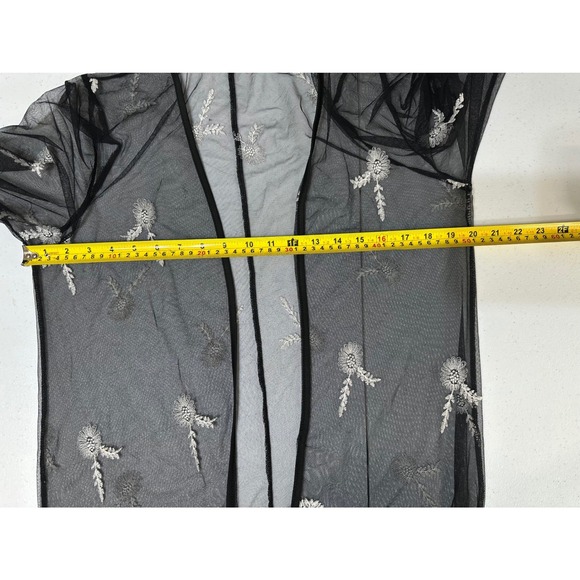 Haute Project Embroidered Sheer Mesh Cardigan Womens S Whimsygoth Fairy Grunge - Picture 3 of 9